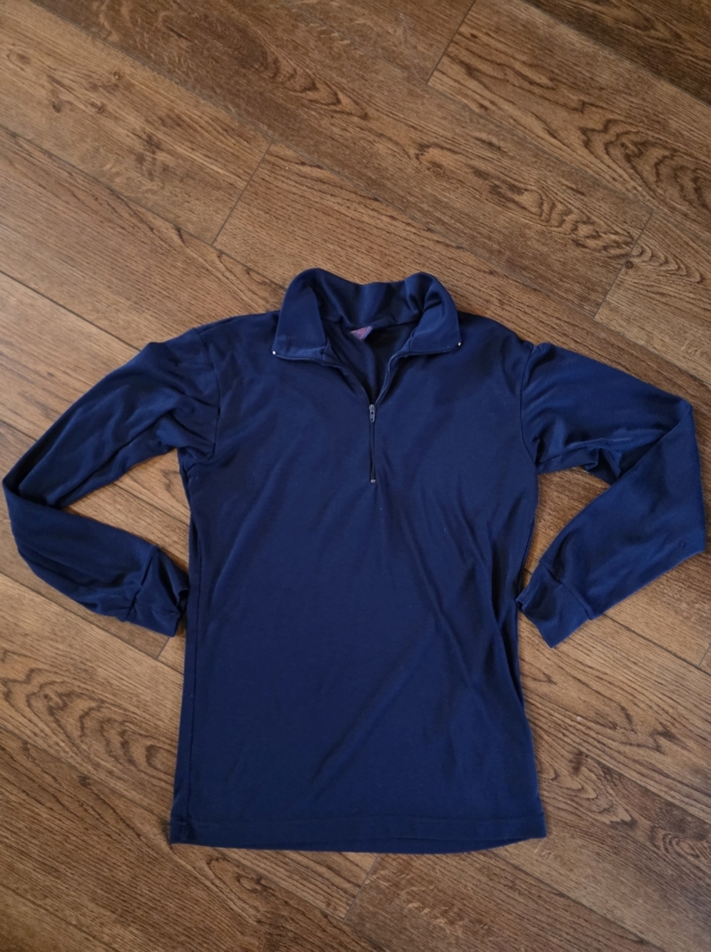 Patagonia Vintage Capilene Navy Blue Long Sleeve Quarter-Zip Top